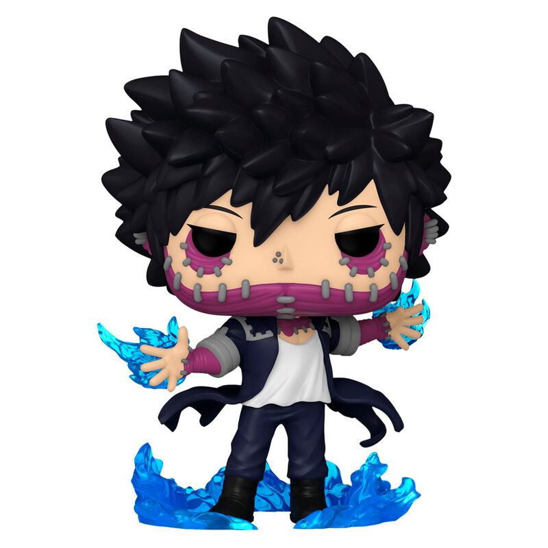 Vue rapprochée de la figurine Funko POP Dabi avec ses détails fidèles au personnage de l'anime My Hero Academia.