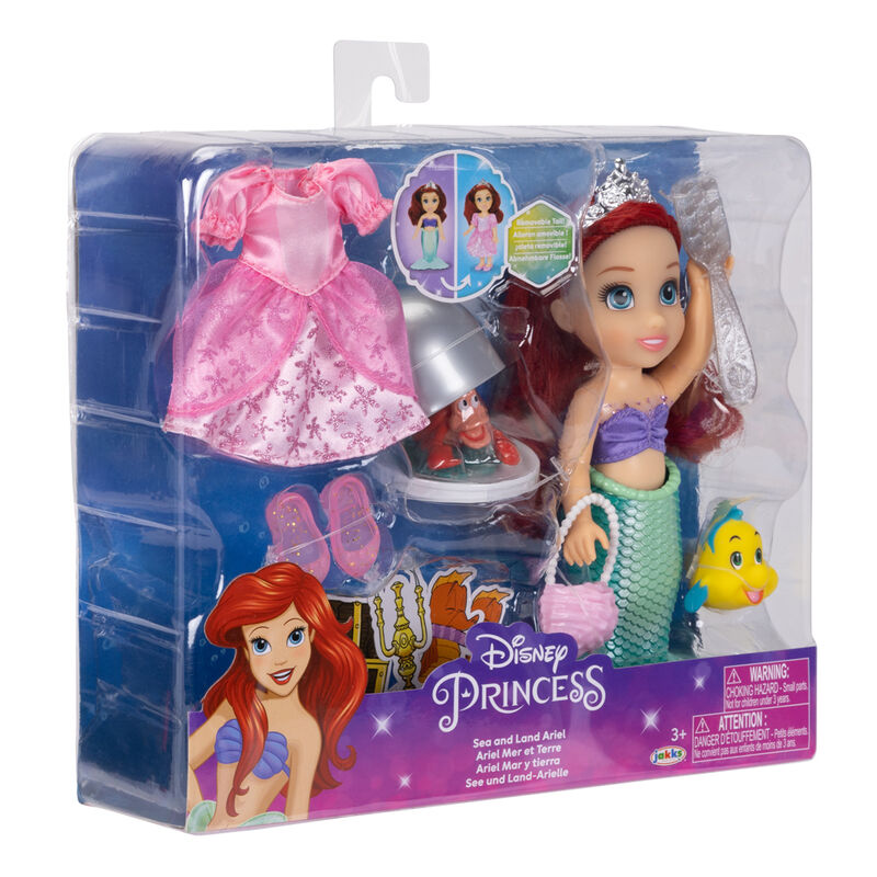 Emballage officiel Disney JAKKS Pacific de la poupée Ariel Land and Sea 15cm