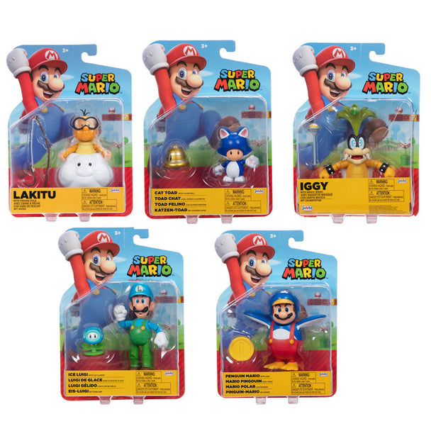 Vue de face de la figurine Super Mario Bros Série 31 de 10 cm par JAKKS PACIFIC avec détails colorés