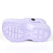 Photo des différentes tailles disponibles des clogs Disney Stitch alignées côte à côte