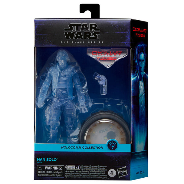 Figurine articulée Han Solo Holocomm de 15 cm de la collection Black Series par HASBRO, vue de face
