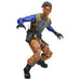 Ensemble complet de la figurine Killmonger avec accessoires sur fond neutre