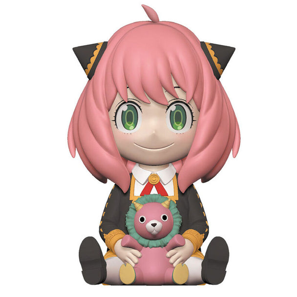 Figurine tirelire Anya Forger de Spy X Family en plastique, hauteur 18 cm, vue de face.