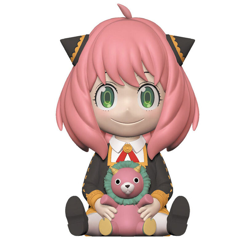 Figurine tirelire Anya Forger de Spy X Family en plastique, hauteur 18 cm, vue de face.