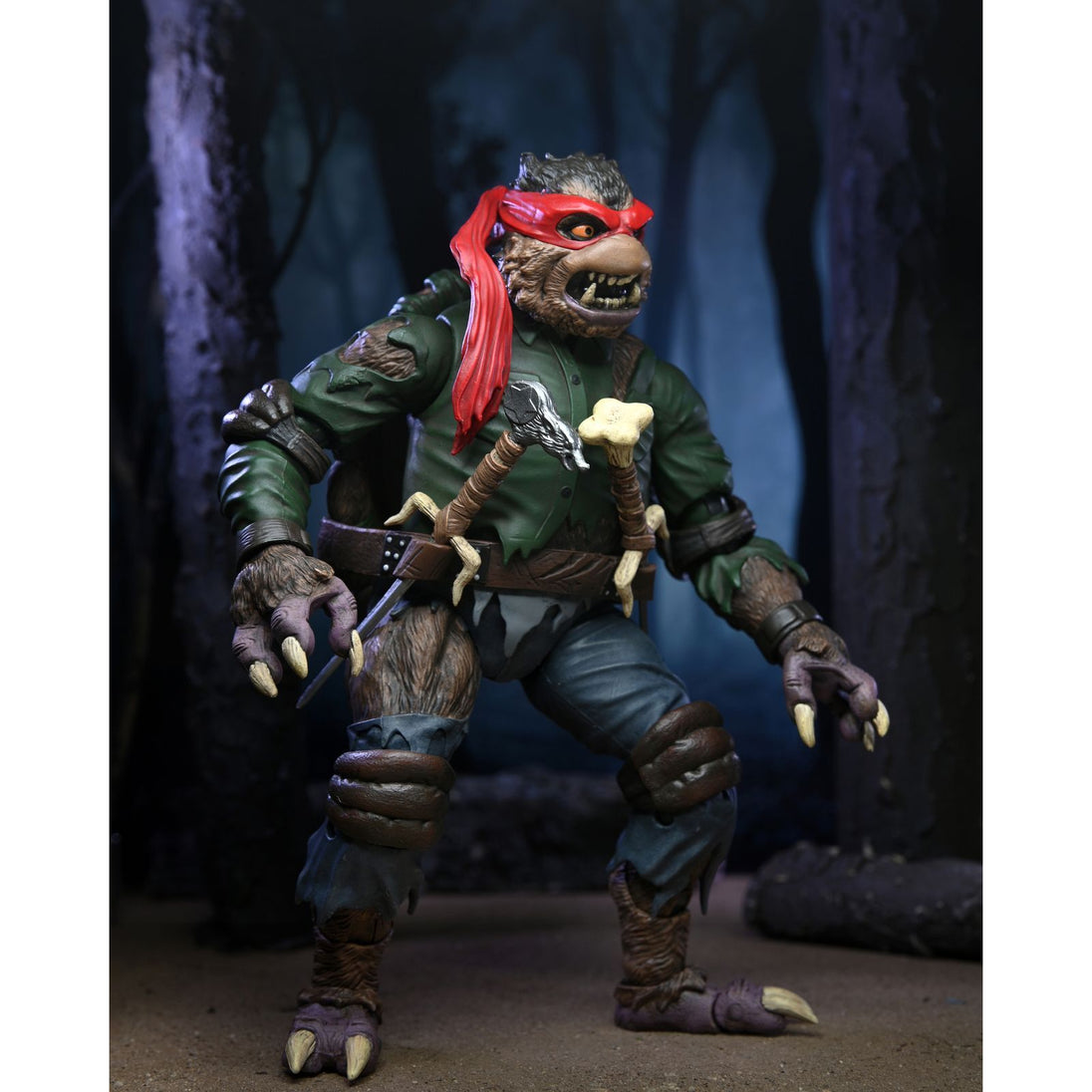 Vue latérale de la figurine Raphael Wolfman montrant les articulations