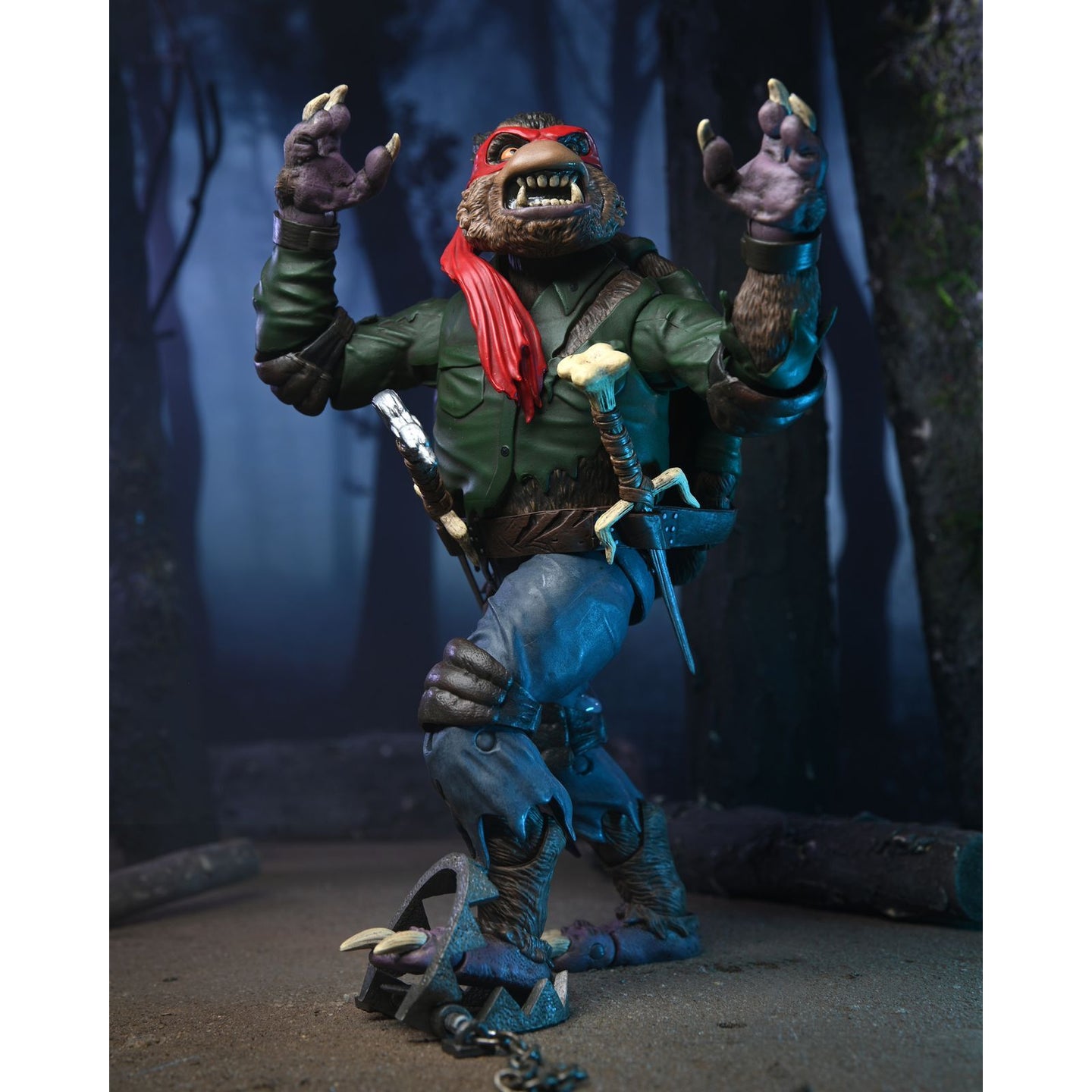 Accessoires inclus pour la figurine Raphael Wolfman posés à côté