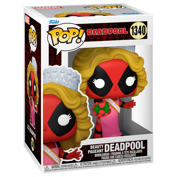 Figurine Funko POP Deadpool Beauty Pageant de 9 cm avec costume coloré dans sa boîte cadeau