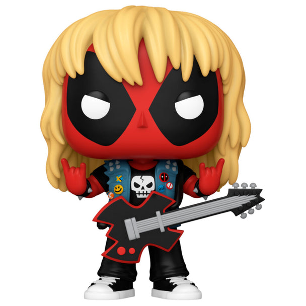Figurine Funko POP Deadpool Heavy Metal en vinyle de 9 cm avec casque et guitare électrique
