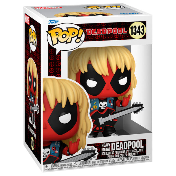 Boîte cadeau officielle Funko POP Marvel Deadpool Heavy Metal avec illustration colorée