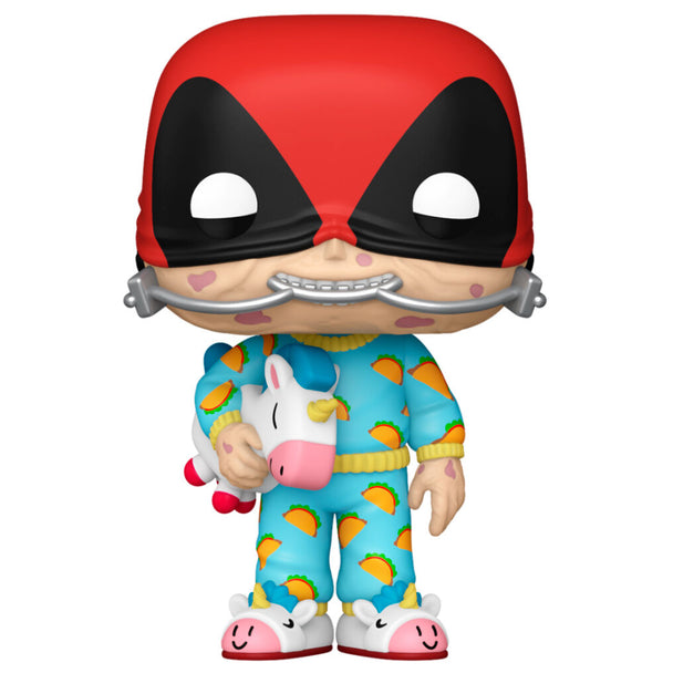 Figurine Funko POP Deadpool Sleepover en vinyle de 9 cm dans sa boîte cadeau Marvel officielle