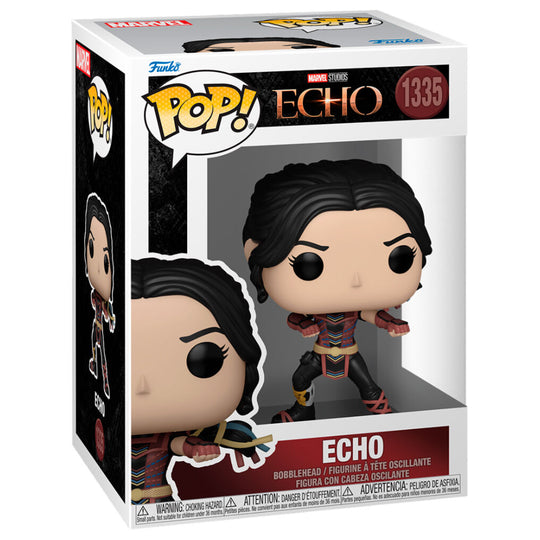 Boîte cadeau officielle contenant la figurine Funko POP Marvel Echo, idéale pour collectionneurs