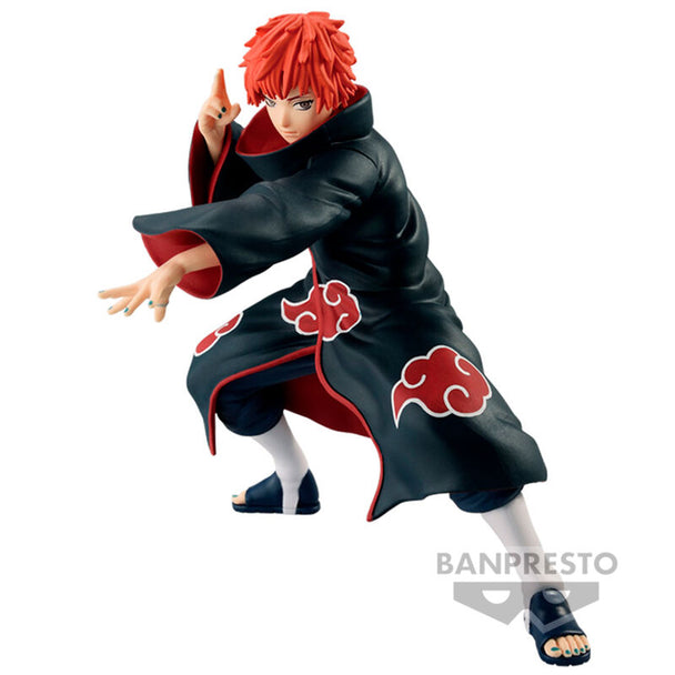 Figurine Sasori Naruto Shippuden Vibration Star de 15 cm par BANPRESTO, vue détaillée du personnage en pose dynamique.