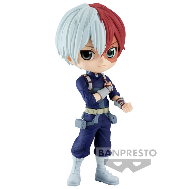 Figurine Shoto Todoroki Q Posket de 14 cm en position dynamique, vue de face