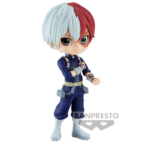 Figurine Shoto Todoroki Q Posket de 14 cm en position dynamique, vue de face