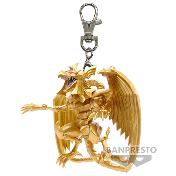 Porte-clés Yu-Gi-Oh! Dragon Ailé de 6cm, design détaillé et couleurs vives, produit officiel BANPRESTO