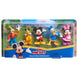 Pack de 5 figurines Disney Mickey Mouse de la marque JUST PLAY, présenté sur fond blanc