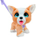 Gros plan sur la tête du Corgi FurReal Poopalots montrant ses yeux expressifs et sa tête qui bouge.
