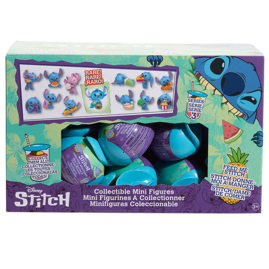 Figurine Stitch Disney de 5cm dans sa capsule surprise, vue de face avec détails colorés