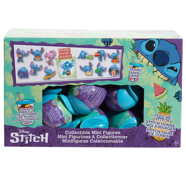 Figurine Stitch Disney de 5cm dans sa capsule surprise, vue de face avec détails colorés