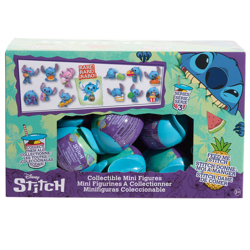 Figurine Stitch Disney de 5cm dans sa capsule surprise, vue de face avec détails colorés