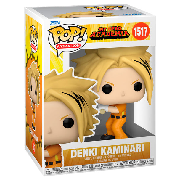 Boîte cadeau officielle contenant la figurine Funko POP Denki Kaminari, idéale pour collectionneurs et fans
