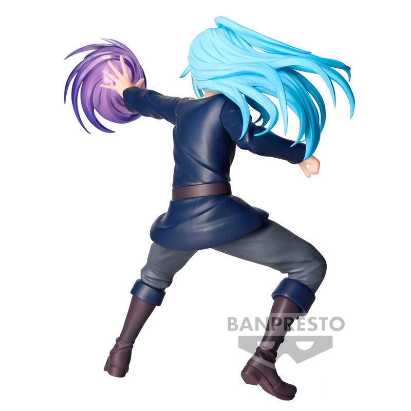 Vue latérale de la figurine Rimuru Tempest avec ses accessoires et textures