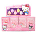 Ensemble des 5 figurines lumineuses Hello Kitty et ses amis alignées sur fond blanc