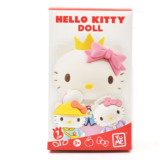 Packaging compact de la figurine Hello Kitty YUME TOYS, dimensions 6x6x11 cm