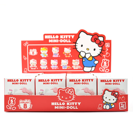Boîte compacte contenant figurine Hello Kitty 5cm en PVC de qualité supérieure