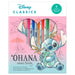 Cahier d'activités Disney Stitch fermé avec couverture colorée et illustrations du personnage Stitch