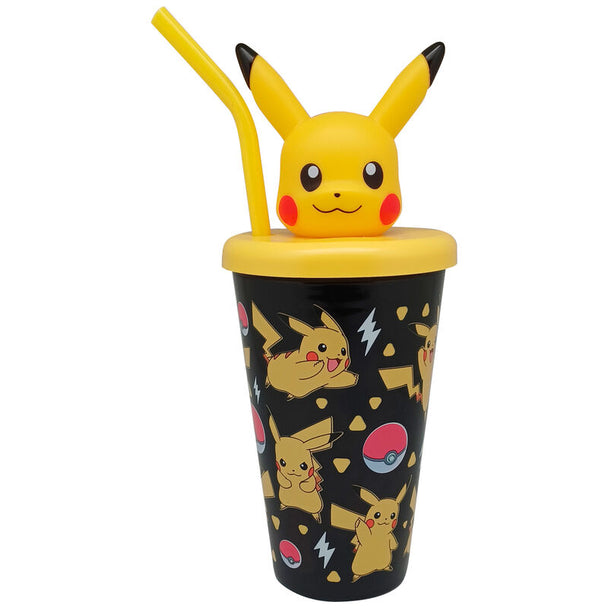 Gourde 3D Pikachu jaune vif de 500ml avec un design enfantin et ergonomique, marque Kids Licensing