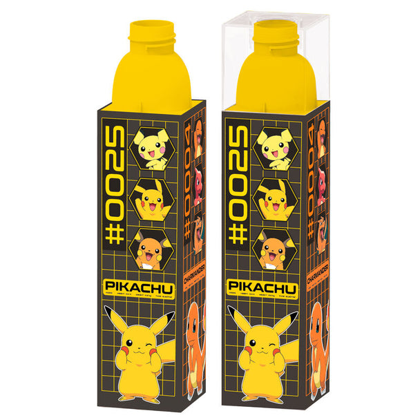 Gourde Pokémon Pikachu Cube 650ml avec design coloré et pratique, idéale pour enfants.
