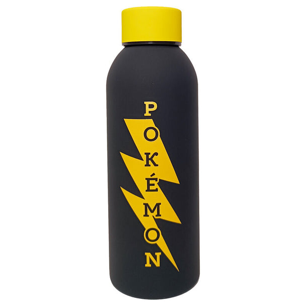 Bouteille en acier inoxydable 500ml avec illustration colorée de Pikachu de face sur fond blanc
