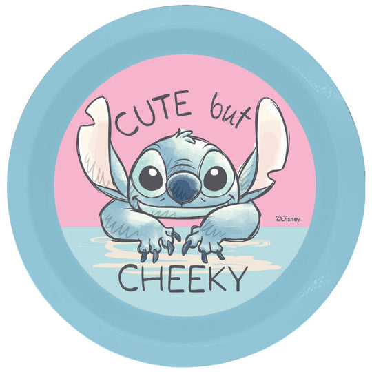 Assiette Disney Stitch de 21,5 cm avec illustration colorée du personnage Stitch, vue de face