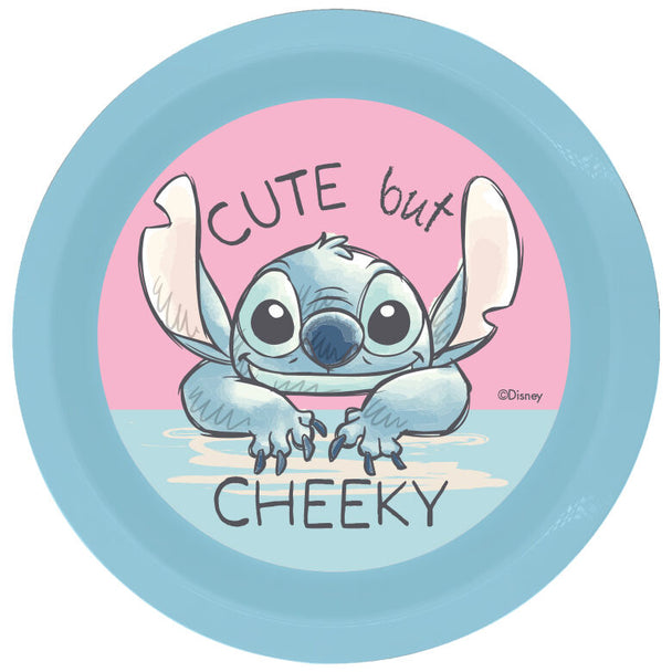Assiette Disney Stitch de 21,5 cm avec illustration colorée du personnage Stitch, vue de face