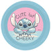 Assiette Disney Stitch de 21,5 cm avec illustration colorée du personnage Stitch, vue de face