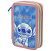 Zoom sur la fermeture éclair solide de la trousse triple Stitch Disney, idéale pour enfants