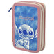 Zoom sur la fermeture éclair solide de la trousse triple Stitch Disney, idéale pour enfants