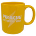 Détail du design 3D du mug Pikachu montrant les couleurs vives et les contours précis du personnage Pokémon