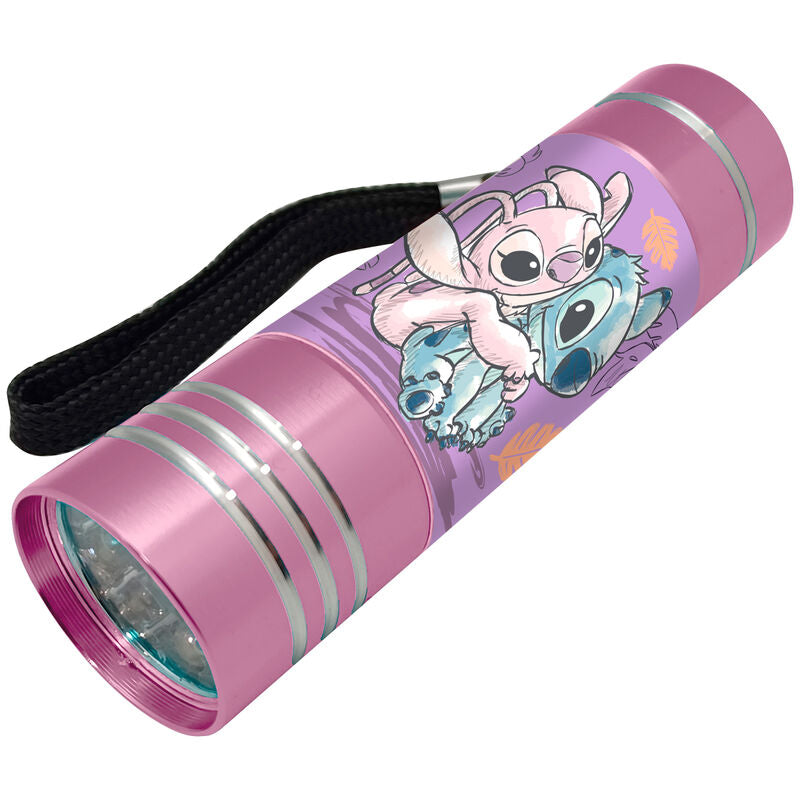Vue latérale de la lampe torche Disney Stitch mettant en avant sa taille compacte et sa prise en main facile