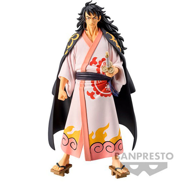 Figurine BANPRESTO Kouzuki Momonosuke One Piece Grandline Series présentation latérale et finition soignée