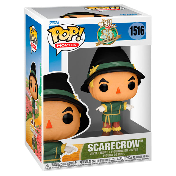 Vue rapprochée de la figurine Funko POP Épouvantail avec détails précis et couleurs vives