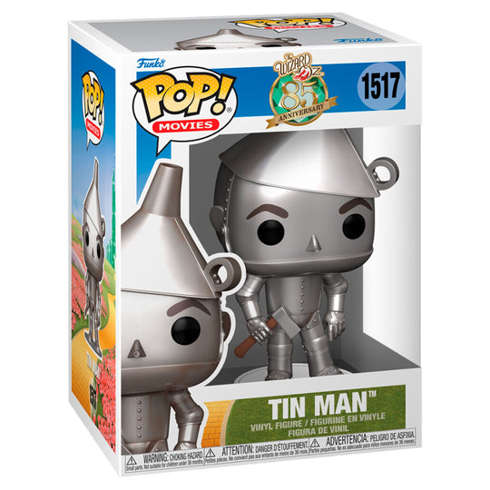 Vue rapprochée de la figurine Funko POP Tin Man avec détails précis et couleurs vives