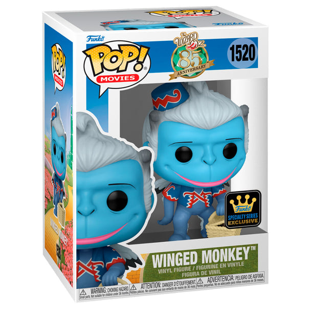 Détail de la figurine Funko POP Le Singe Ailé avec ses ailes déployées et couleurs vives