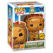 Figurine Funko POP 9cm du Lion Peureux de The Wizard of OZ en vinyle, vue de face dans sa boîte cadeau.