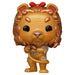 Détail de la figurine Funko POP du Lion Peureux avec ses couleurs vives et son design fidèle au personnage.