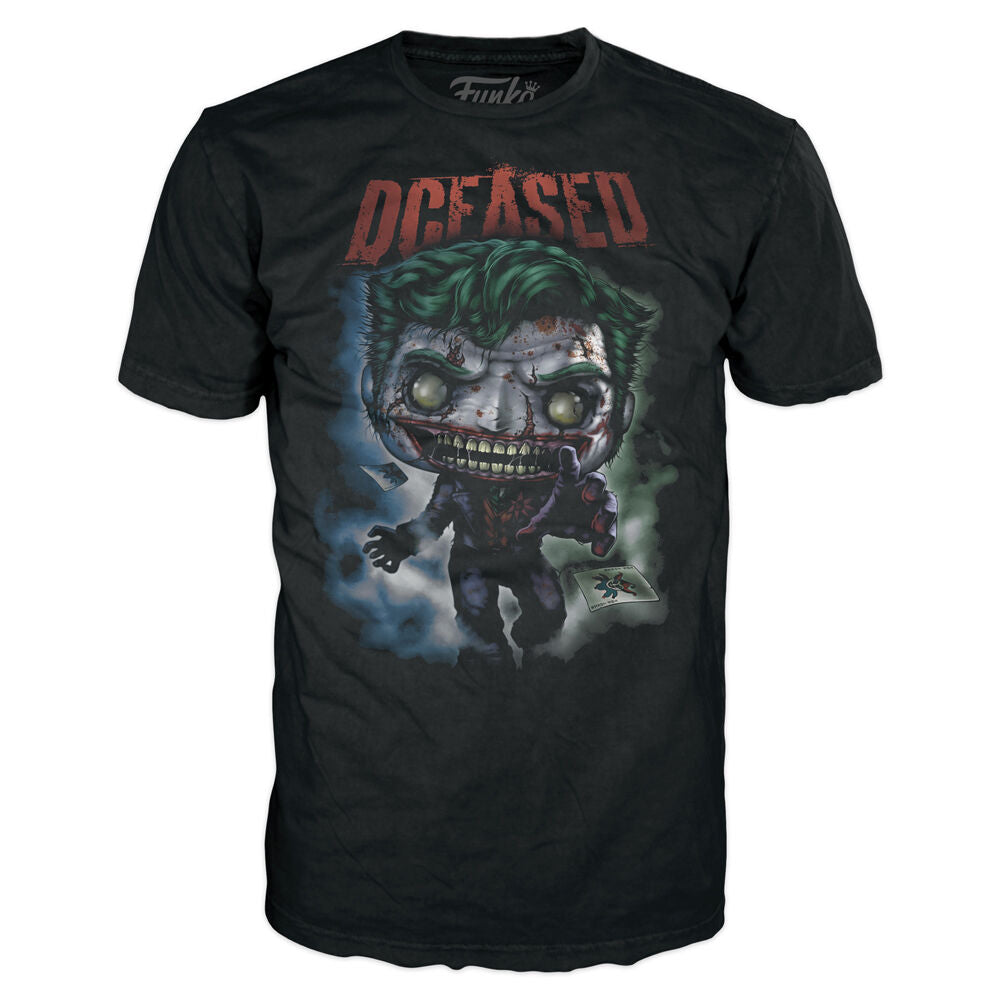 Détail du visage iconique du Joker sur la figurine Funko POP avec expression malicieuse