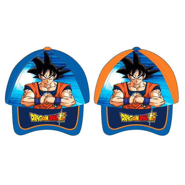 Casquette Dragon Ball assortie en coton, taille 53-55cm, avec logo officiel TOEI ANIMATION sur fond blanc.