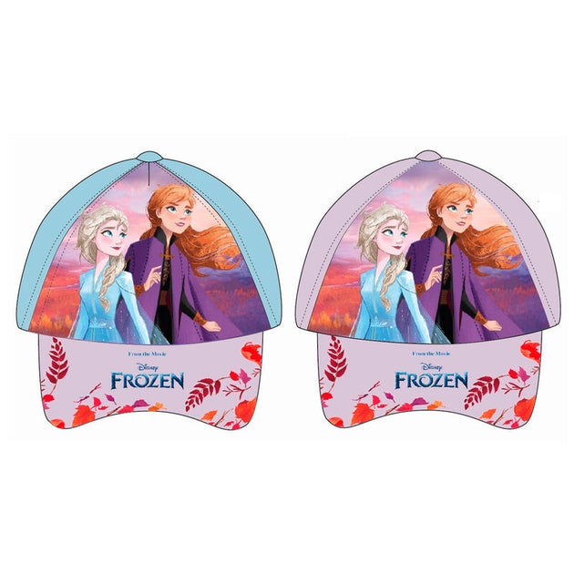 Casquette Disney La Reine des Neiges avec motifs Elsa et Anna en polyester, taille 52-54 cm.