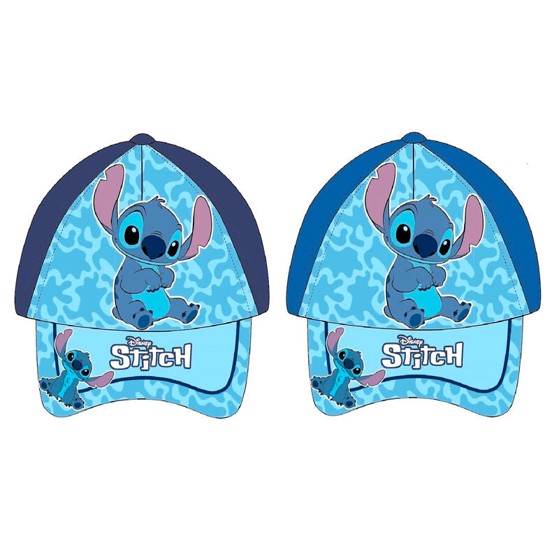 Casquette Disney Stitch assortie en polyester, taille 52-54cm, vue de face sur fond blanc